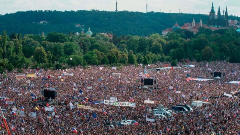 protesty w Czechach